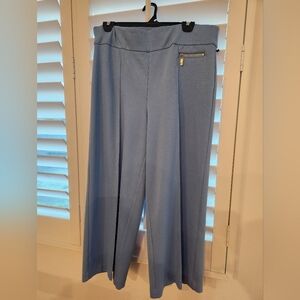 Anne Klein Baby Blue Straight Leg Business Casual Crop Trouser Pants Size Large